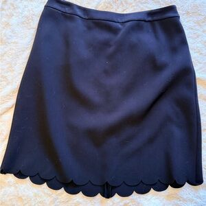 Maison Jules Black Scalloped Mini Skirt